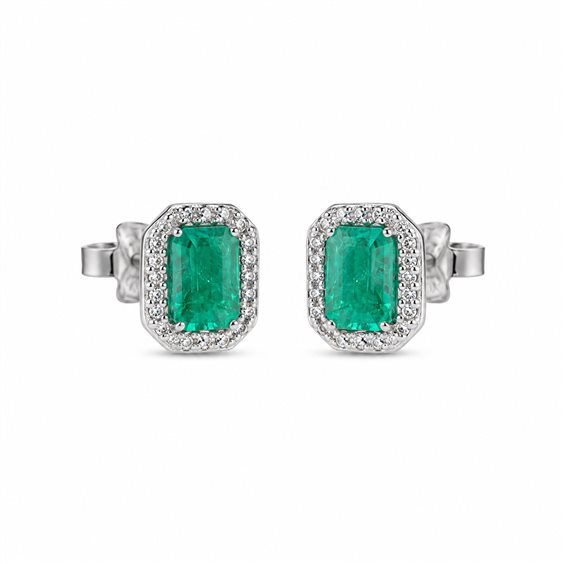 Orecchini Recarlo Donna in Oro Smeraldo 1.12 Ct XE 238/BSM2 - XE 238/BSM2